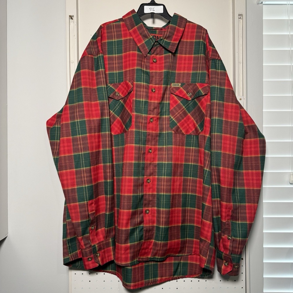 Dixxon Shirt Mens 3XL Red Green Plaid Button Up The McCallister 2 Flannel NWOT‎